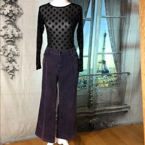 Morrissey Y? Velveteen Boot Cut Cords Plum Size 10